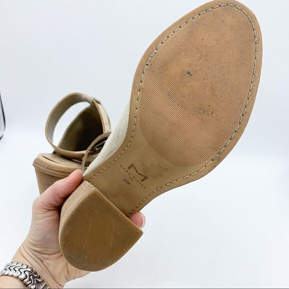 Marc‎ Fisher Vashi Ankle Strap Suede Chunky Heels - Picture 10 of 15